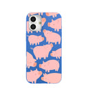 Electric Blue Piggies iPhone 16 Plus Case