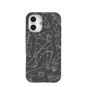 Black Play Sketch iPhone 16 Case