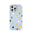 Powder Blue Rainbow Dots iPhone 15 Pro Max Case