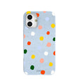 Powder Blue Rainbow Dots iPhone 16 Plus Case