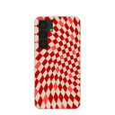 Seashell Red Checks Samsung Galaxy S25+(Plus) Case