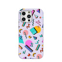 Lavender Retro Grid iPhone 16 Pro Max Case