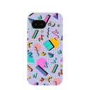 Lavender Retro Grid Google Pixel 9a Case