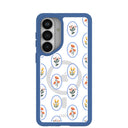 Clear Rosette Frame Samsung Galaxy S26+(Plus) Case With True Blue Ridge (Magnetic Charging included)
