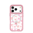 Clear Rosy Bows iPhone 17 Pro Case With Petal Pink Ridge (MagSafe included)