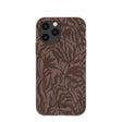 Chocolate Brown Rustic Leaves iPhone 11 Pro Case
