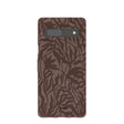 Chocolate Brown Rustic Leaves Google Pixel 7a Case
