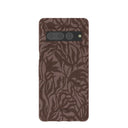 Chocolate Brown Rustic Leaves Google Pixel 7 Pro Case