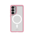 Clear Samsung Galaxy S26+(Plus) Case with Petal Pink Ridge (Magnetic Charging Included)
