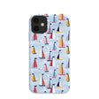 Powder Blue Sails and Seagulls iPhone 11 Case