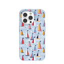 Powder Blue Sails and Seagulls iPhone 14 Pro Case