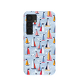Powder Blue Sails and Seagulls Samsung Galaxy S25 Case