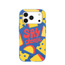 Electric Blue Say Cheese iPhone 17 Pro Case