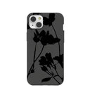 Black Shadow Petals iPhone 14 Plus Case