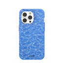 Electric Blue Shark Frenzy iPhone 14 Pro Case