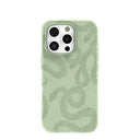 Sage Green Snaky iPhone 16 Pro Case