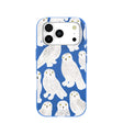 Electric Blue Snowy Owls iPhone 17 Pro Case