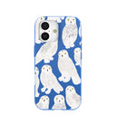 Electric Blue Snowy Owls iPhone 17 Case