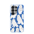Electric Blue Snowy Owls Samsung Galaxy S26 Ultra Case