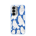 Electric Blue Snowy Owls Samsung Galaxy S26 Case