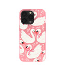 Bubblegum Pink Swan Garden iPhone 13 Pro Case