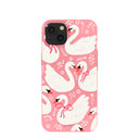 Bubblegum Pink Swan Garden iPhone 13 Case