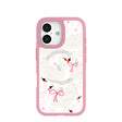 Clear Swan Garden iPhone 17 Case With Petal Pink Ridge (MagSafe included)