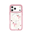 Clear Swan Garden iPhone 17 Pro Max Case With Petal Pink Ridge (MagSafe included)