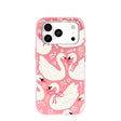 Bubblegum Pink Swan Garden iPhone 17 Pro Case