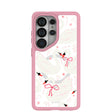 Clear Swan Garden Samsung Galaxy S26 Ultra Case With Petal Pink Ridge (Magnetic Charging included)