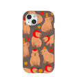 Chocolate Brown Sweet Capybaras iPhone 15 Case