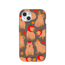 Chocolate Brown Sweet Capybaras iPhone 15 Case