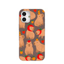 Chocolate Brown Sweet Capybaras iPhone 16 Plus Case