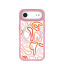 Clear Sweet Doodles iPhone Air Case With Petal Pink Ridge (MagSafe included)