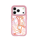 Clear Sweet Doodles iPhone 17 Pro Case With Petal Pink Ridge (MagSafe included)