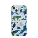 Powder Blue Tropical Rainforest iPhone 14 Plus Case