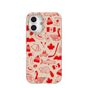 Seashell True North Red iPhone 16 Case