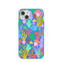 Electric Blue Underwater Blooms iPhone 14 Plus Case