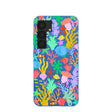 Electric Blue Underwater Blooms Samsung Galaxy S25 Case