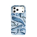 Powder Blue Whales iPhone 17 Pro Max Case