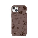 Chocolate Brown Wild Frontier iPhone 15 Plus Case