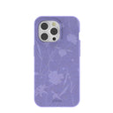 Lavender Wildflower Stitching iPhone 14 Pro Case