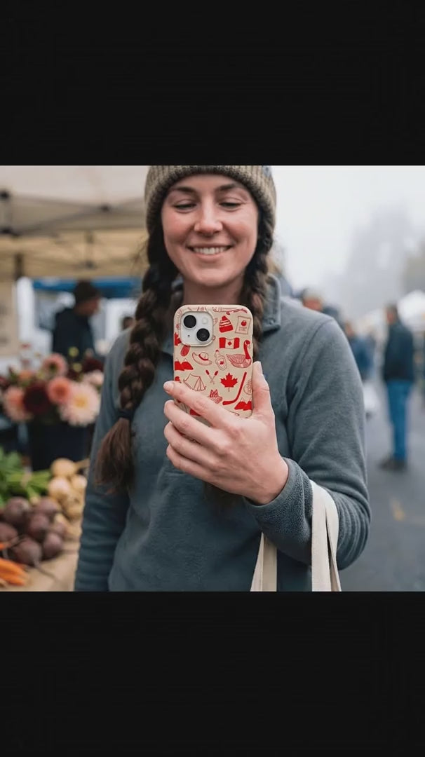 Seashell True North Red iPhone 15 Case - Product video demonstration