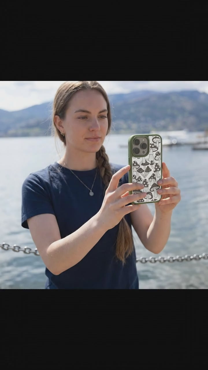 Clear Fungi Fuel iPhone 17 Case With Forest Floor Ridge (MagSafe included) - Product video demonstration