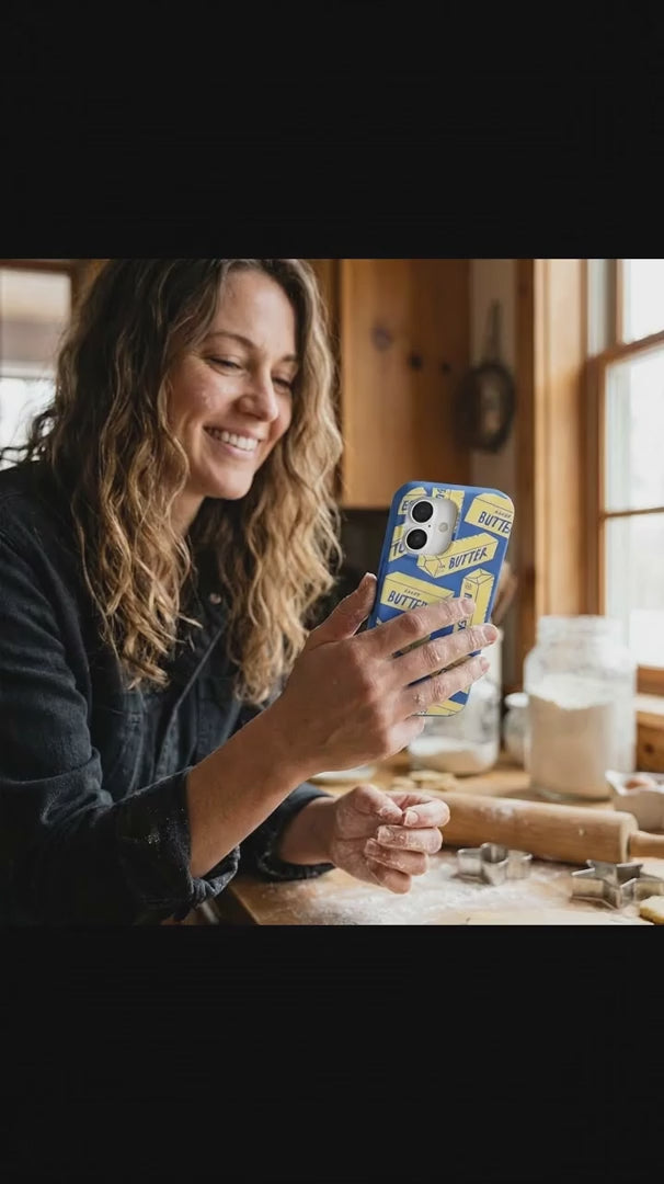 Electric Blue Butter Love iPhone 15 Pro Case - Product video demonstration