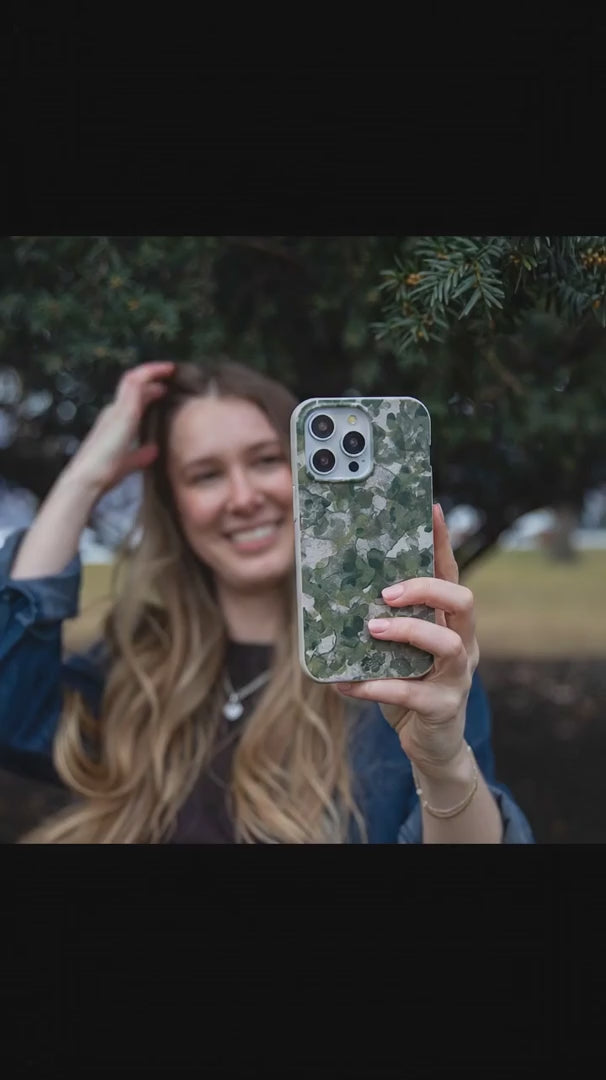 London Fog Foliage Camo iPhone 15 Case - Product video demonstration