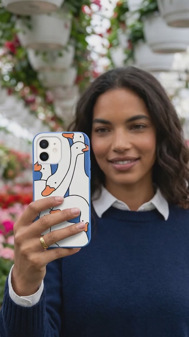 Electric Blue Silly Goose iPhone 6/6s/7/8/SE Case