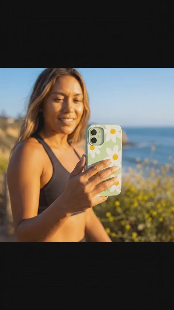 Sage Green Daisy iPhone 15 Case - Product video demonstration
