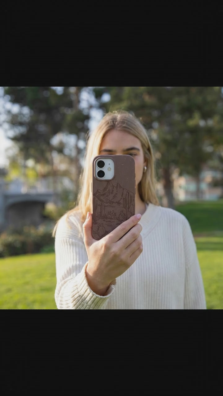 Chocolate Brown Desert Run iPhone 17 Case - Product video demonstration
