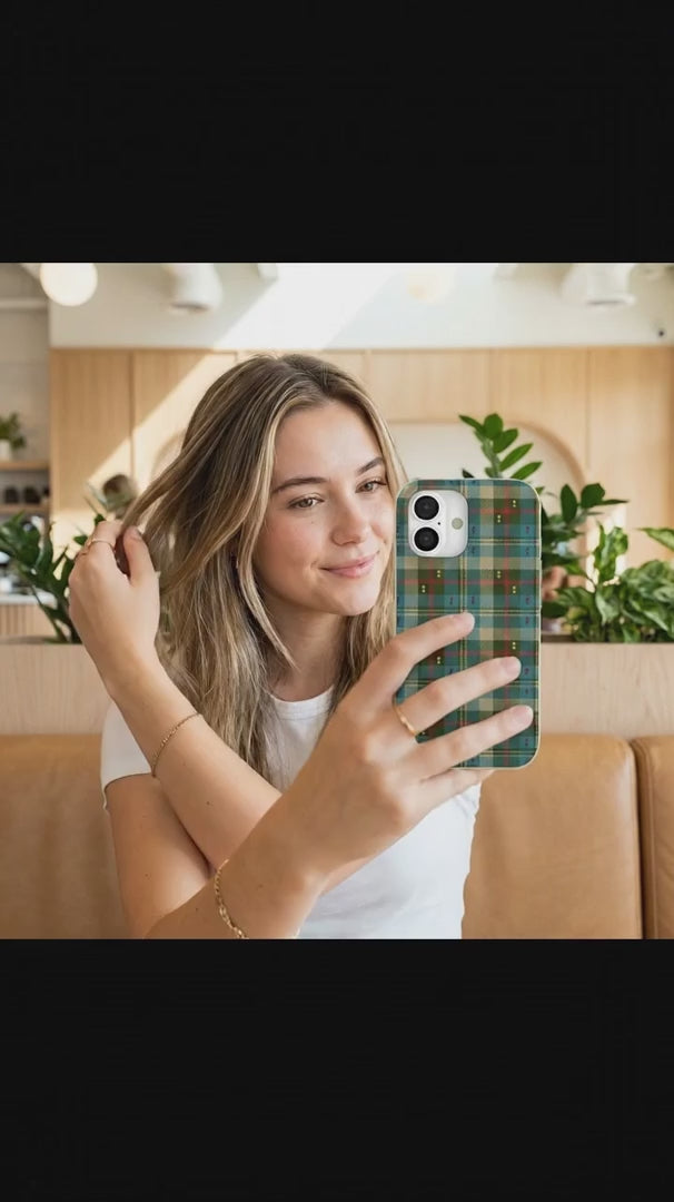 London Fog Plaid Picnic iPhone 16 Pro Case - Product video demonstration